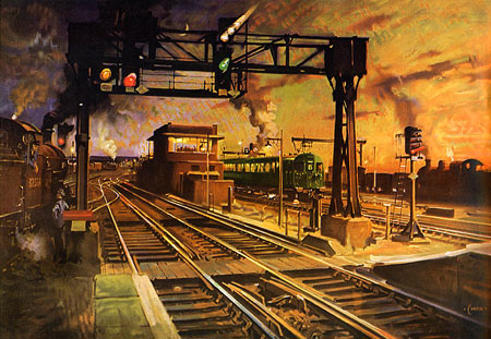 BR Poster from 1955, of Norwood Junction called 'Signal sucess'